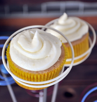 Lemon Frosted Cardamom Chai Cupcakes
