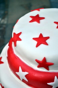 Star Spangled Cake, close up