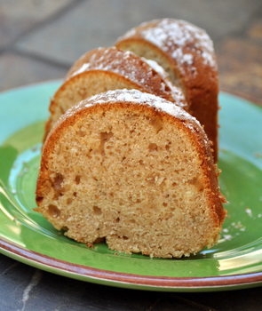 Chai Spiced Bundt Cake with Candied Ginger