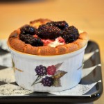 Ricotta Souffle with Blackberries