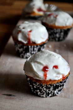 Baking Bites' Vampire Cupcakes