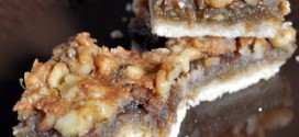 Walnut Maple Bars with Shortbread Crust
