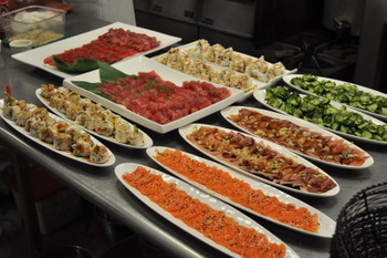 The Kitchen's Sushi Platters, ready to be served