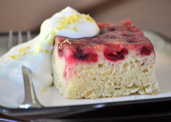 Meyer Lemon Cranberry Upside Down Cake