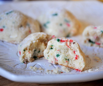 Swirled Holiday Snowball Cookies