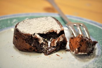 Chocolate Lava Cake Mix, oozing