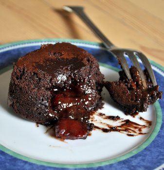 Chocolate Cherry Lava Cake