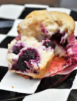 Blackberry and Cream Cheese Muffin
