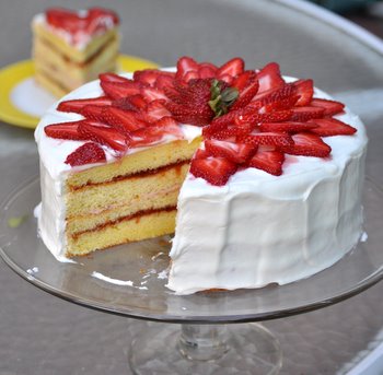 Strawberry Lemonade Chiffon Layer Cake