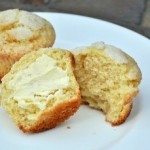 Orange Olive Oil Muffins, with butter