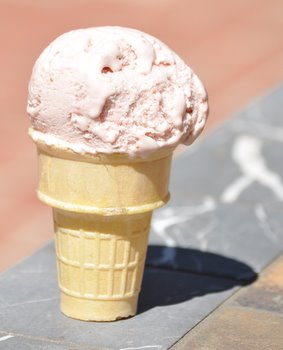 Strawberry Ice Cream Cone