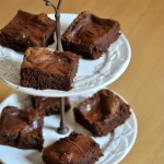 Chocolate Cheesecake Brownies, ready to serve