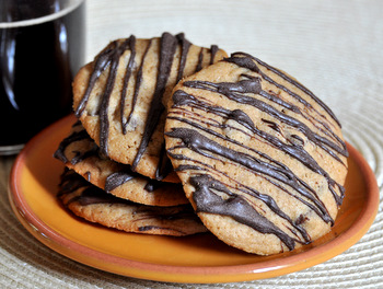 Chocolate-Drizzled Espresso Chocolate Chip Cookies