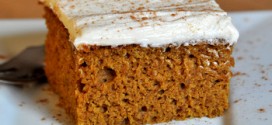 Pumpkin Sheet Cake with Brandy Buttercream Frosting