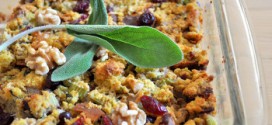 Browned Butter and Sage Stuffing with Walnuts and Cranberries