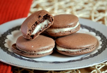 Chocolate Macarons with Cream Cheese Filling
