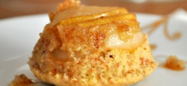 Upside Down Pear and Almond Cakes