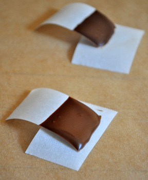 Chocolate test strips