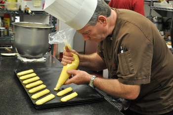 Chef Pascal making eclairs