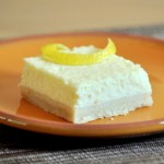 Ricotta Cheesecake Slice with Lemon Shortbread Crust