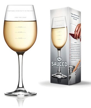 Sauced wine glass