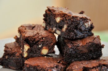 Fudgy Gluten Free Brownies, up close