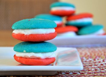 Red, White and Blue Whoopie Pies