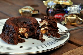 Snickers Halloween Candy Lava Cakes