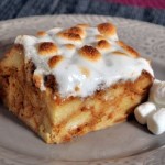 Sweet Potato Bread Pudding with Marshmallow Topping
