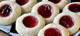 Lime and Cranberry Thumbprint Cookies