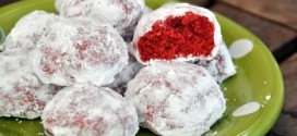 Red Velvet Snowball Cookies