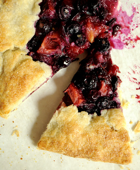 Plum and Blueberry Galette
