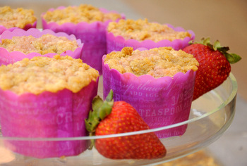 Strawberry Coffee Cake Muffins