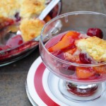 Cherry and Peach Cobbler
