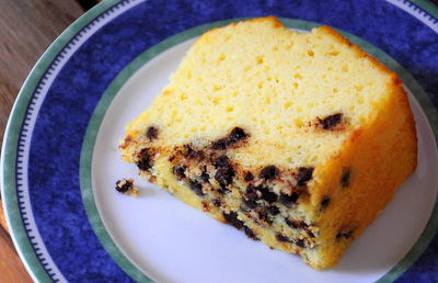 Chocolate Chips on Bottom of Cake