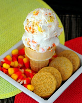 Candy Corn Oreo Ice Cream