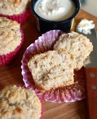 Coconut Oatmeal Muffins, interior