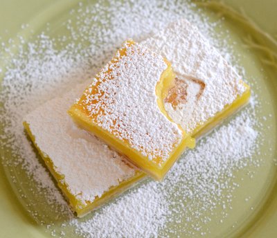 Lime Bars with Confectioners' Sugar