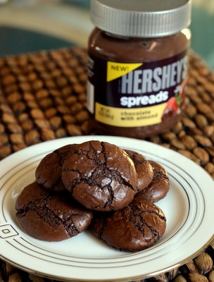 Hershey's Spread with Almond Flourless Chocolate Almond Cookies