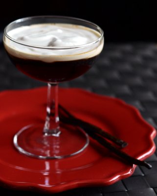 Espresso Martini with Vanilla Bean Whipped Cream