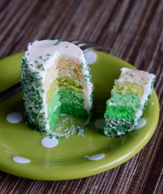 Mini St Patrick's Day Ombre Cake