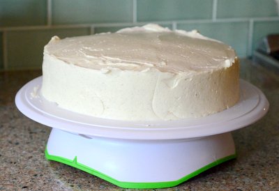Smooth-Iced Vanilla Cake