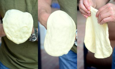 Stretching Pizza Dough by Hand