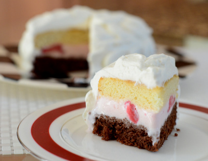 Ice Cream Cake with Whipped Cream Frosting