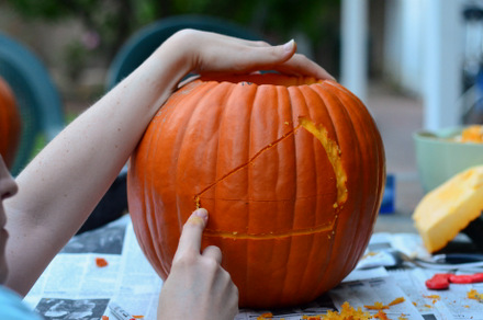 How to Carve a Pumpkin Pie Pumpkin