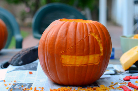 How to Carve a Pumpkin Pie Pumpkin