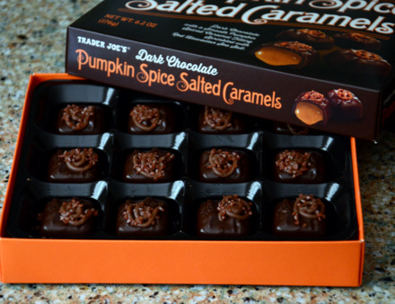 Trader Joe's Dark Chocolate Pumpkin Spice Salted Caramels, reviewed