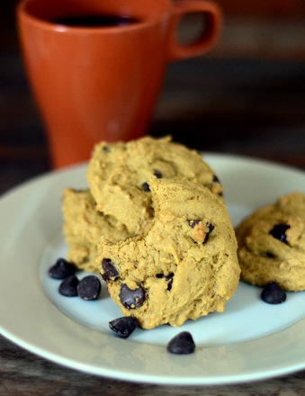 Low Fat Chewy Pumpkin Chocolate Chip Cookies
