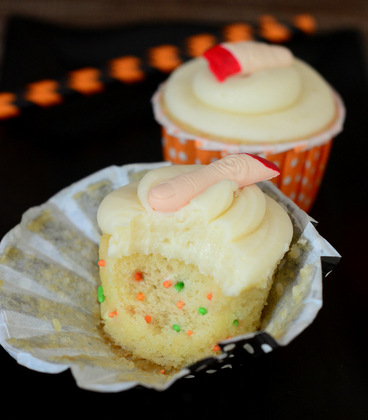 Halloween Confetti Cupcakes