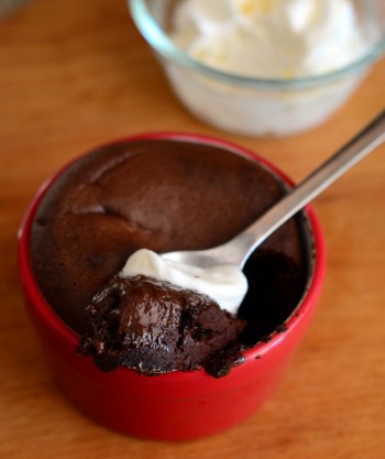 Baking Bites' Simple Dark Chocolate Souffle